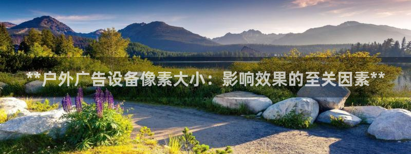 杏宇平台测速链接：**户外广告设备像素大小：影响效果的至关因素**