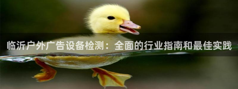 杏宇平台代理：临沂户外广告设备检测：全面的行业指南和最佳实践