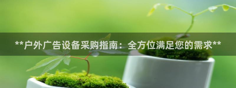 杏宇平台代理怎么样啊：**户外广告设备采购指南：全方位满足您的需求**