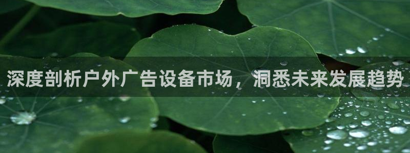 杏宇平台开户：深度剖析户外广告设备市场，洞悉未来发展趋势