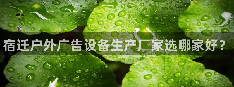 杏宇平台代理怎么赚钱：宿迁户外广告设备生产厂家选哪家好？