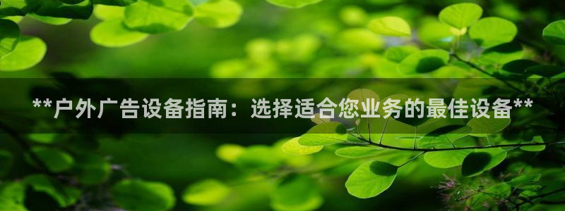 杏宇平台总代理电话：**户外广告设备指南：选择适合您业务的最佳设备**