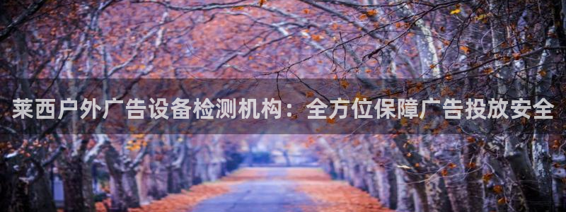 杏宇平台总代理是谁：莱西户外广告设备检测机构：全方位保障广告投放安全