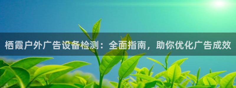 杏宇平台总代理是谁：栖霞户外广告设备检测：全面指南，助你优化广告成效