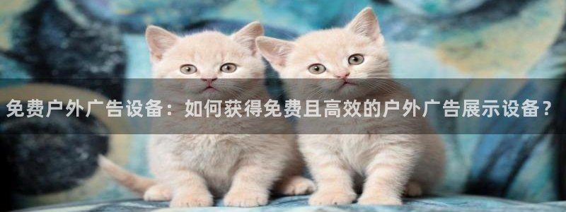 杏宇平台代理：免费户外广告设备：如何获得免费且高效的户外广告展示设备？