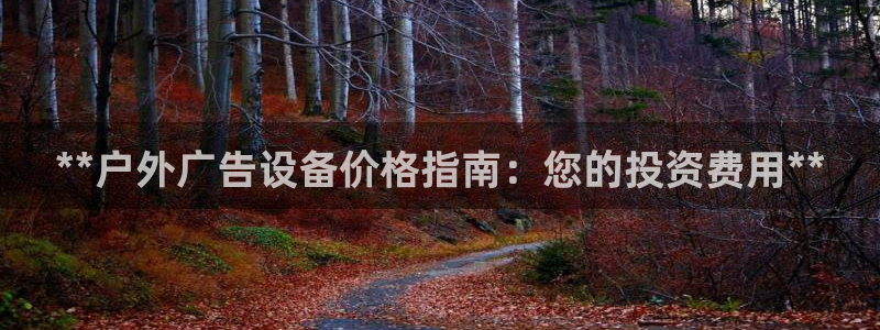 杏宇平台怎么样：**户外广告设备价格指南：您的投资费用**