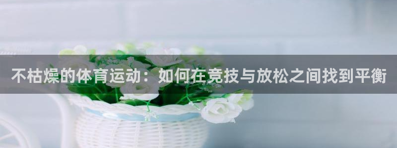 必一运动：不枯燥的体育运动：如何在竞技与放松之间找到平衡